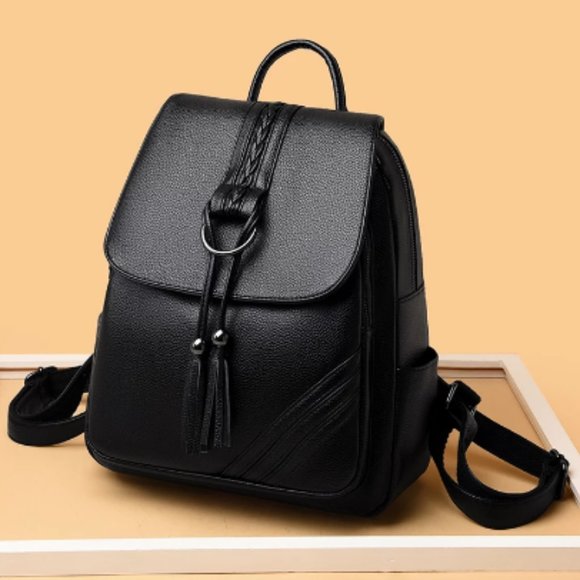 Tassel Women Backpacks Designer High Quality Soft Leather Fashion Back Bag Brand